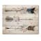 Designart - Ethnic Feathers and Flowers On Native Arrows I - Bohemian & Eclectic Print on Natural Pine Wood
